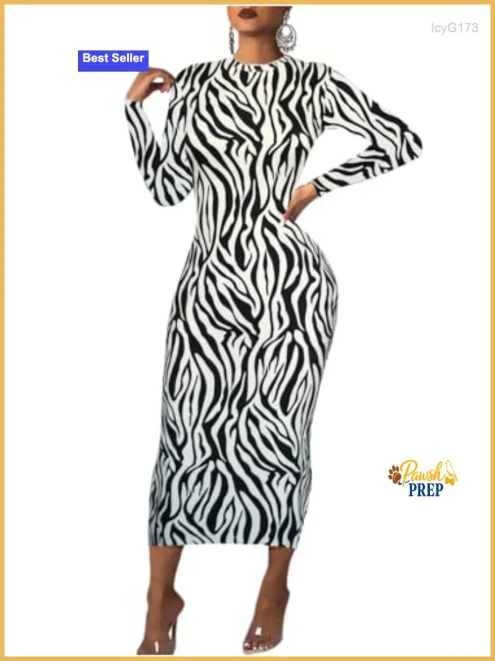 Long Sleeve Bodycon Dress Midi Club Party Fitted Tight Fall